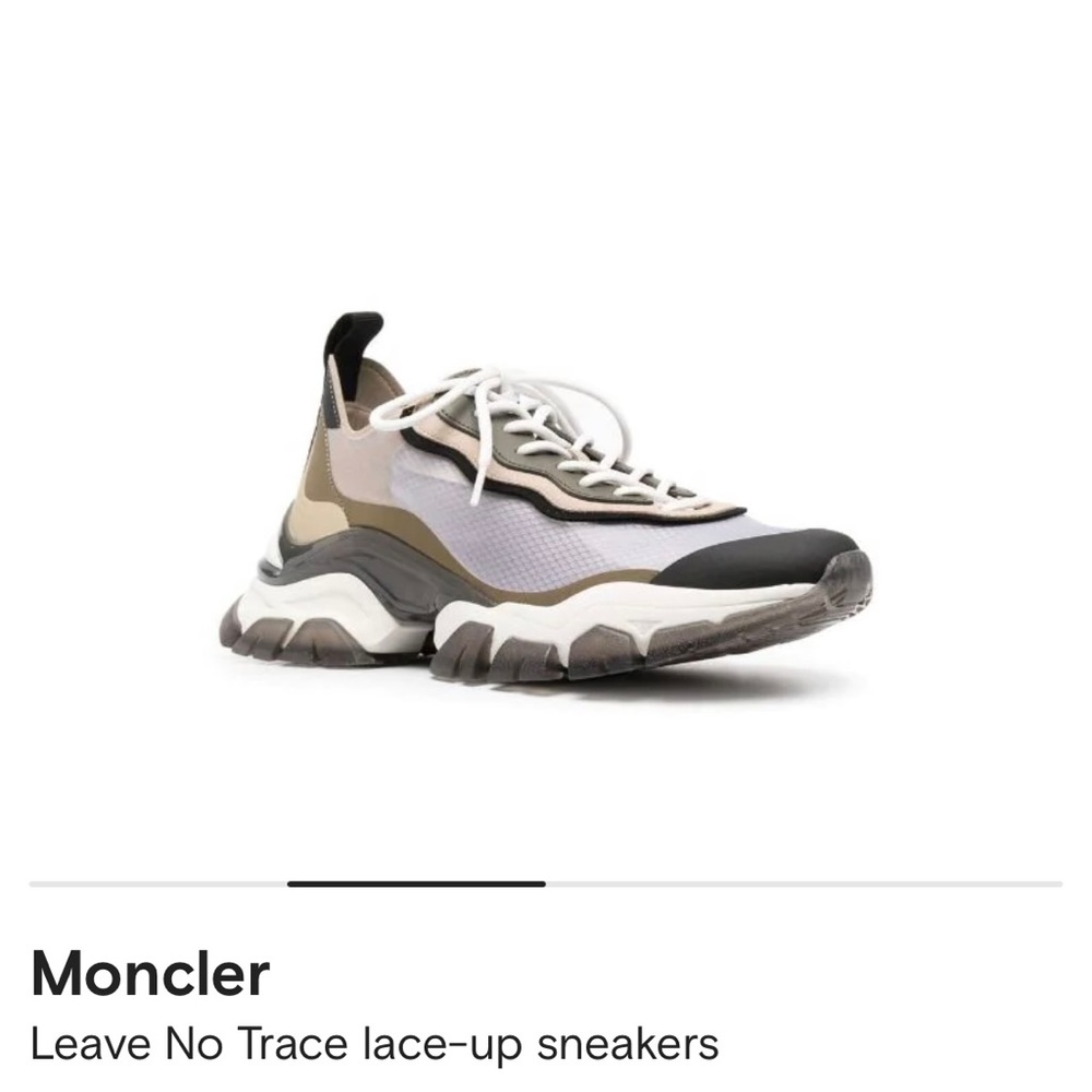 MONCLER NO TRACE LACE-UP SNEAKERS